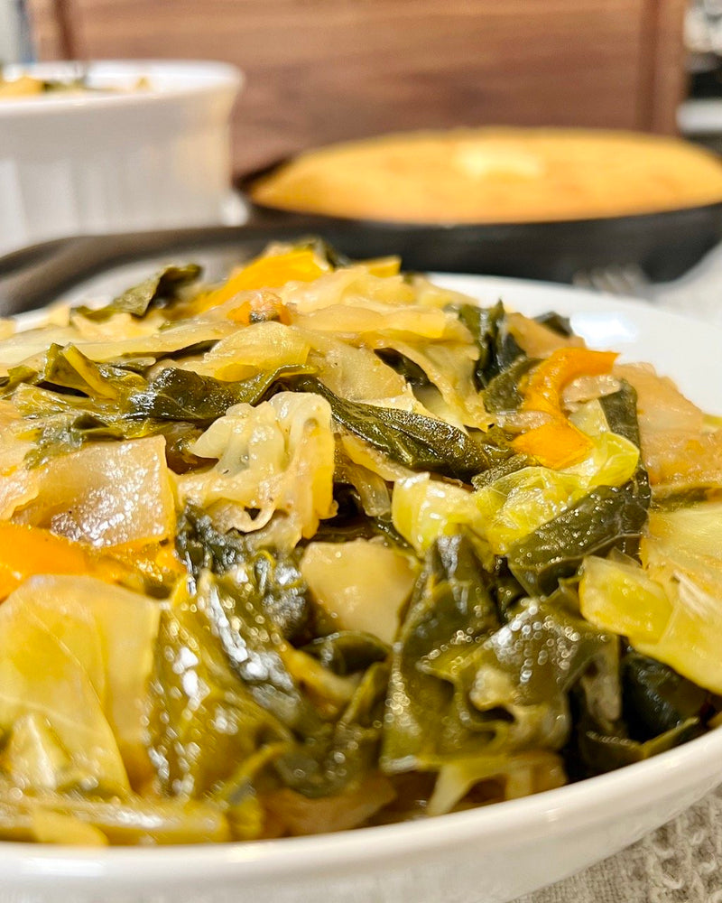 Braised Cabbage & Collard Greens Blend